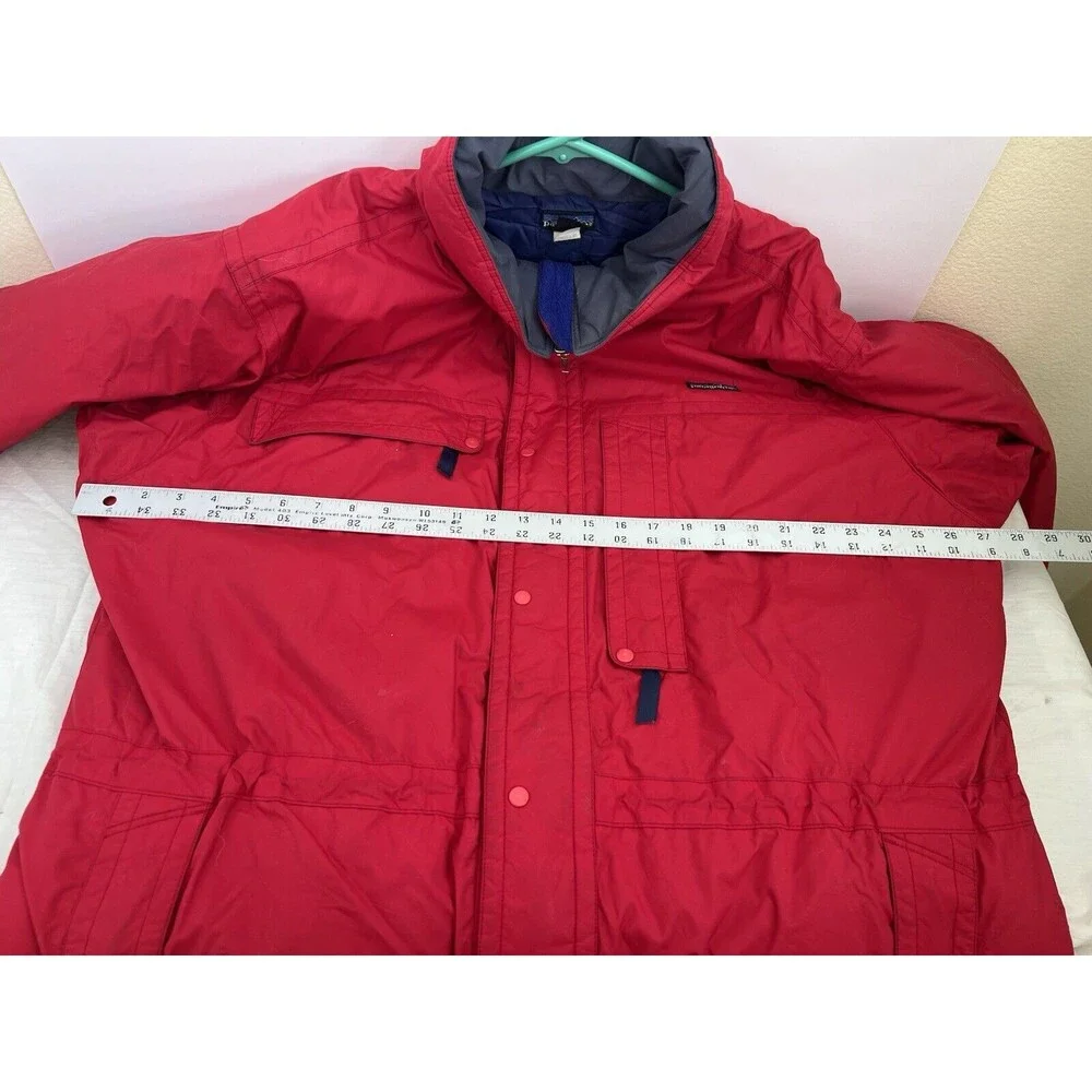 Vtg Patagonia Insulated DAS Puffer Jacket 90's Parka Red Blue‎ Mens L 84161 F3